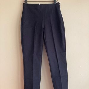 Black Work Pants with Back Ankle Slit